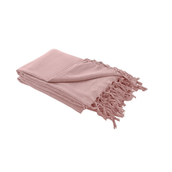 Manta em Algodão Rosa 180x260 cm