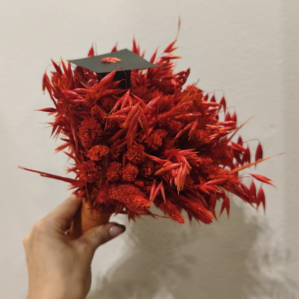 Ramo de Finalistas Flores Preservadas Laranja