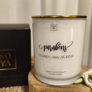 Vela de Soja "Parabéns"- Soya